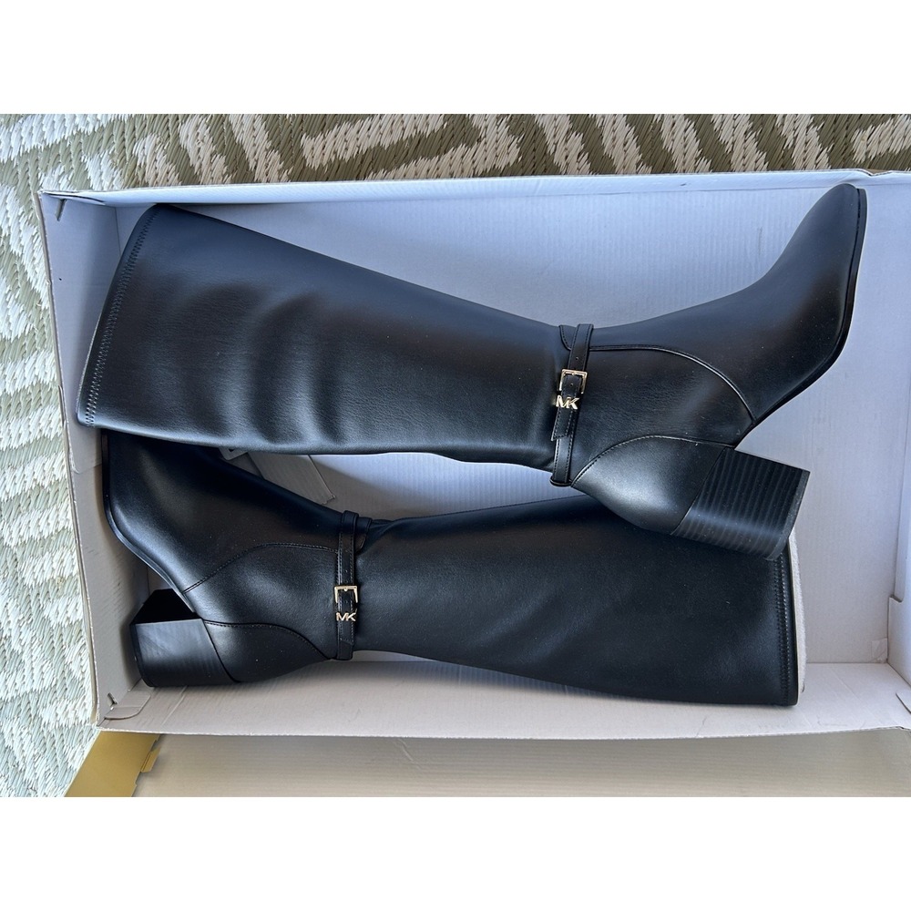 $345 NEW IN BOX MICHAEL KORS Ella Block Heel Boot 7M - Picture 15 of 16
